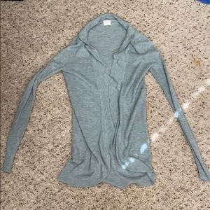 Gray Long Sleeve Cardigan